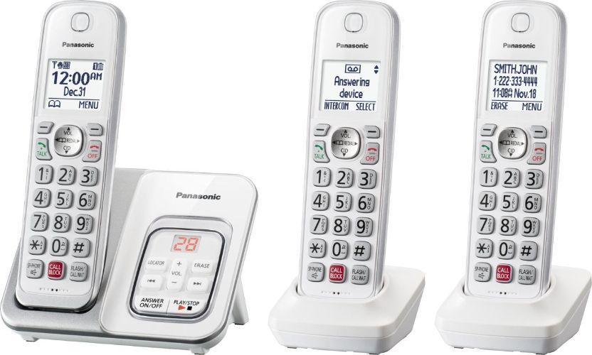 Panasonic KX-TGD833 Link-to-Cell Cordless Phone - White