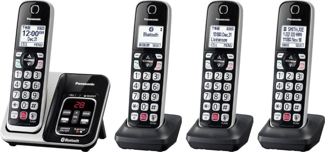 Panasonic KX-TGD864S Link-to-Cell Cordless Phone - Black