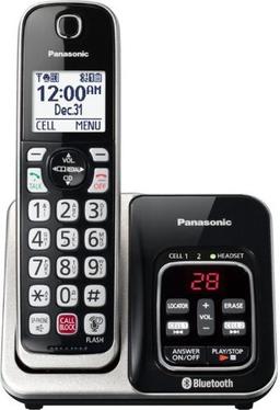 Panasonic KX-TGD864S Link-to-Cell Cordless Phone - Black