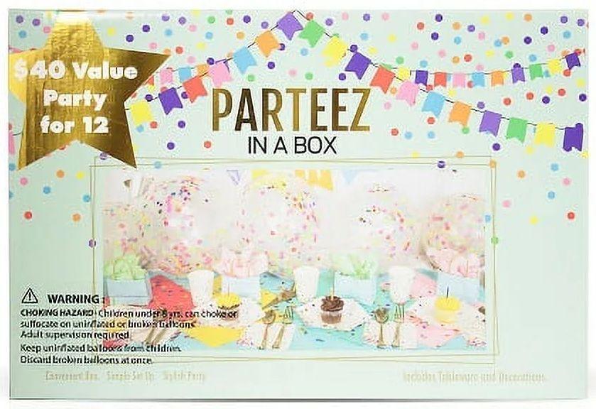 Parteez  in a Box Party Set for 12 (99 Pieces) - Multicolor - Brand New