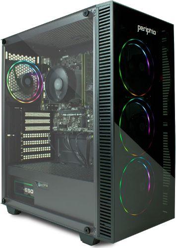 Periphio Terra Prebuilt Gaming Desktop Computer - AMD Ryzen 7 5700G 4.6GHz - 1TB - Black - 16GB RAM