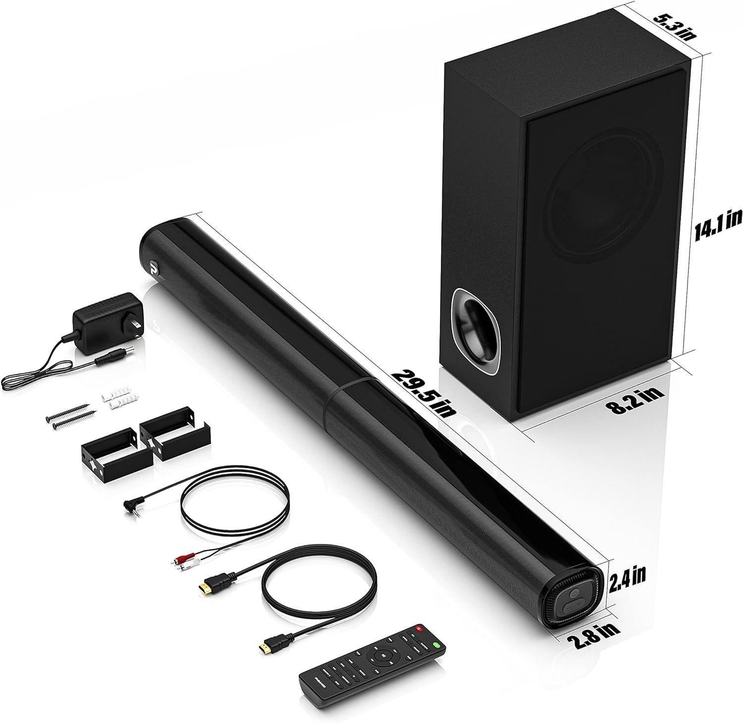 PHEANOO 2.1 CH SoundBar - Black
