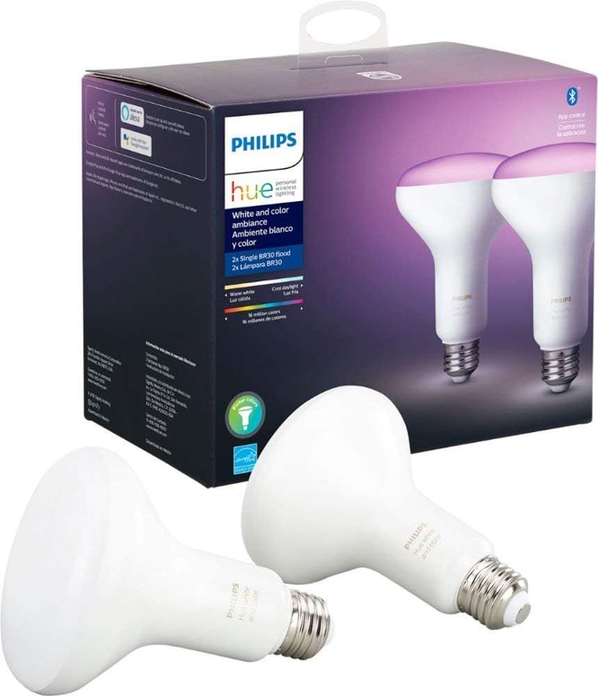 Philips Hue BR30 E26 Smart Bulb (2-pack) - White