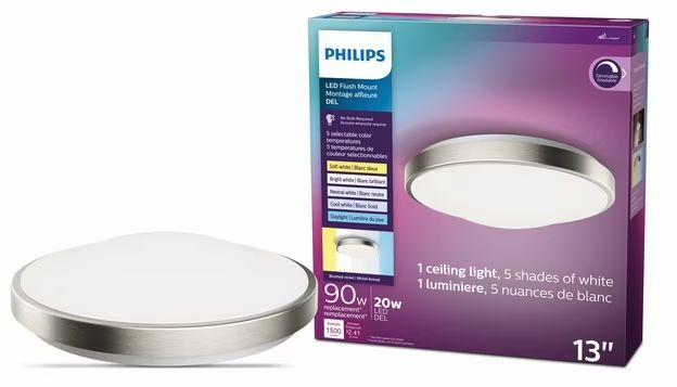 Philips LED 90-Watt 13" 5 Shades Ceiling Light