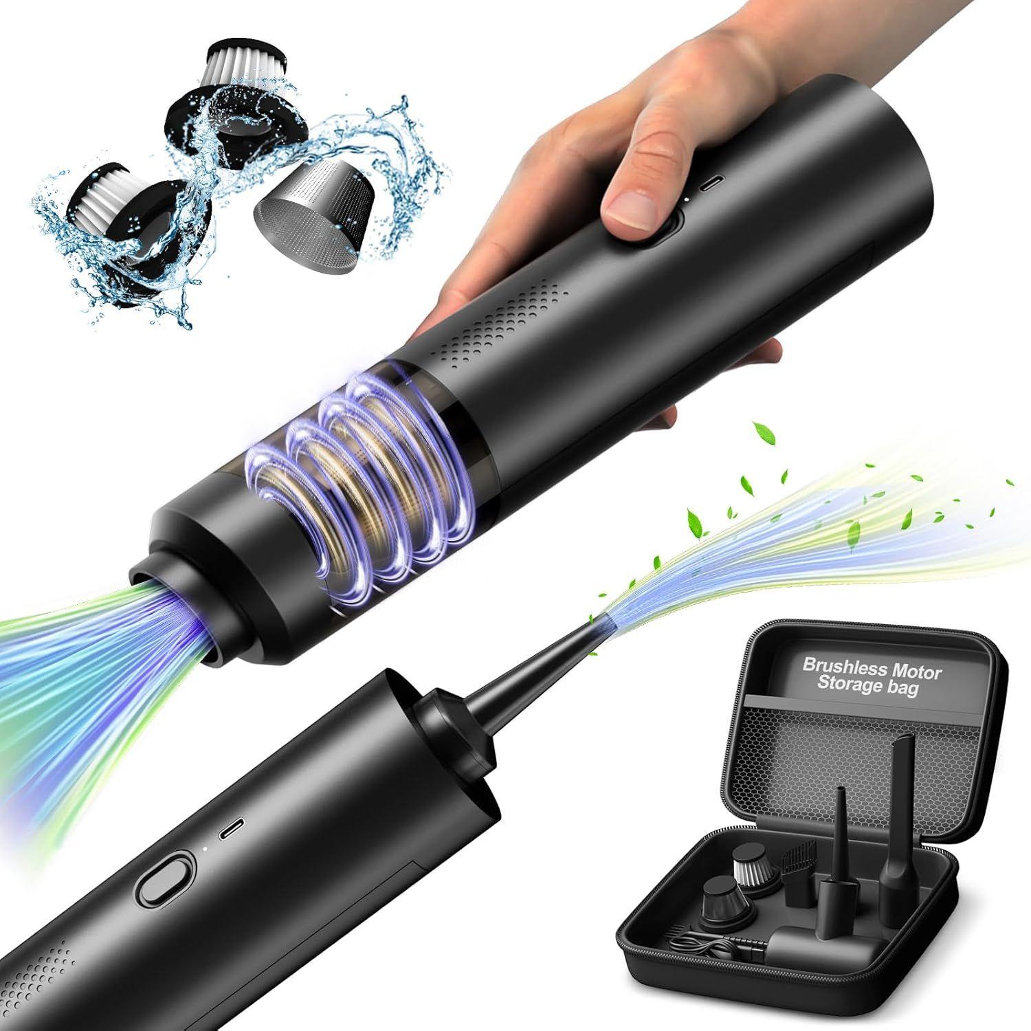 Pifeunt  18000Pa Portable Cordless Car Vacuum - Black - Excellent