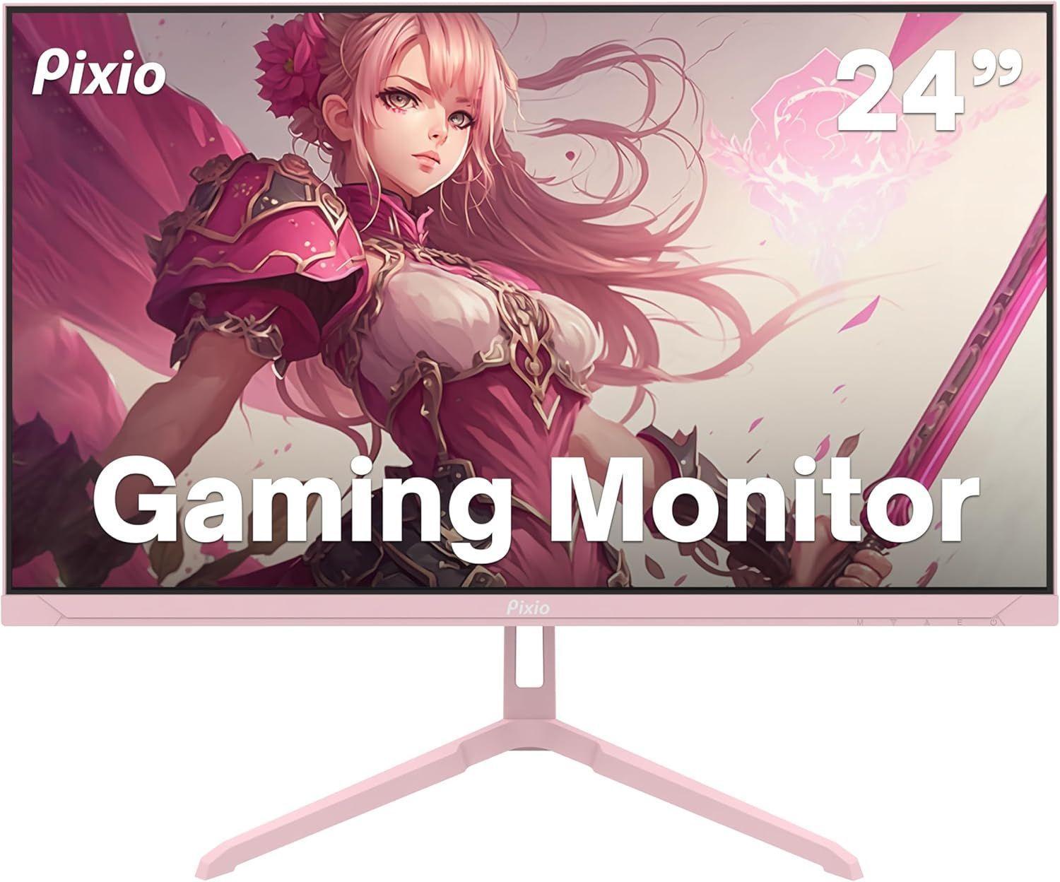 Pixio  PX248 Wave Gaming Monitor 24" - Pink - 24 Inch - Excellent