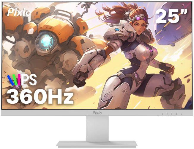 Pixio  PX259 Prime S Gaming Monitor 25" - White - 25 Inch - Excellent