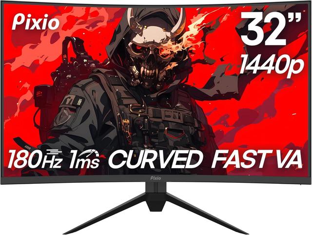 Pixio PXC328 Wave Curved Gaming Monitor 32" in Black in Excellent condition