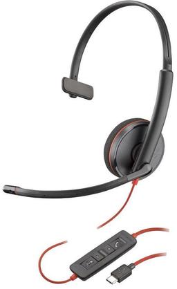 Poly Blackwire 3210 USB-C Wired Mono Headset - Black