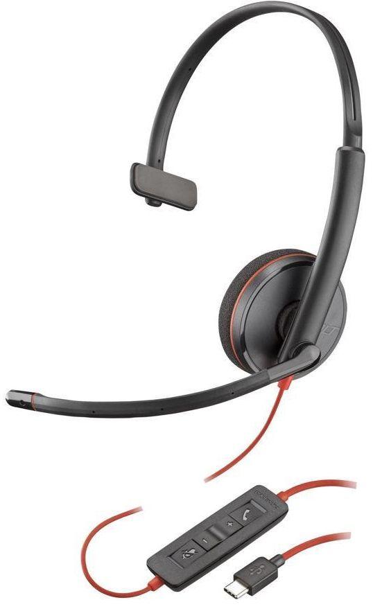 Poly  Blackwire 3210 USB-C Wired Mono Headset - Black - Excellent