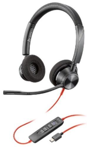 Poly  com Blackwire 3320 USB-C (BW3320) Headphones - Black - Excellent