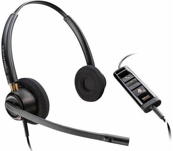 Poly  EncorePro 525 USB-A Stereo Wired Headset - Black - Excellent