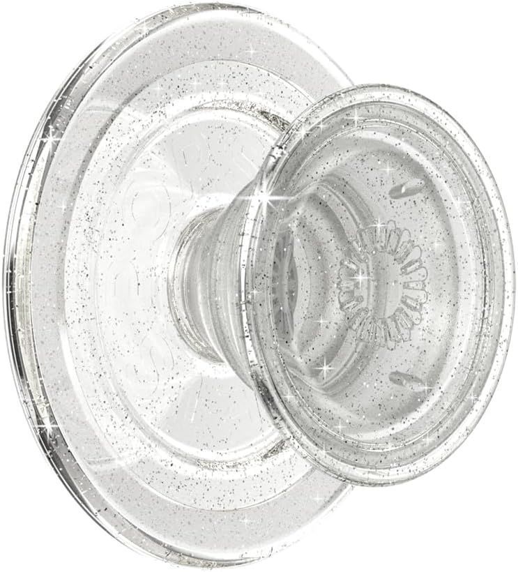 PopSockets PopGrip for MagSafe Phone Grip and Stand - Clear Glitter
