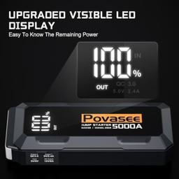 Povasee A40 5000mAh 2-Port Power Bank - Black