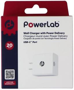 PowerLab 20W USB-C Wall Charger with Power Delivery - White