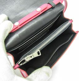 Prada Leather Shoulder Bag - Leather - Peonia