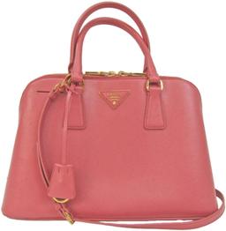 Prada Saffiano Handbag Shoulder Bag - Leather - Pink