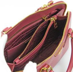 Prada Saffiano Handbag Shoulder Bag - Leather - Pink