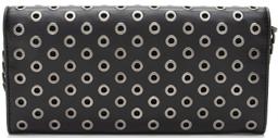 Prada Soft Calf Grommet Wallet on Chain - Calfskin - Black