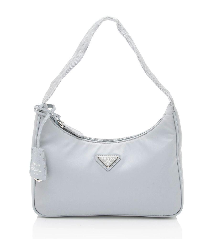 Prada Tessuto Re-Edition 2000 Mini Hobo - Nylon - Grey