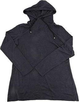 Premise Women's Hooded Sweater Top - M - Blue Heather/Black