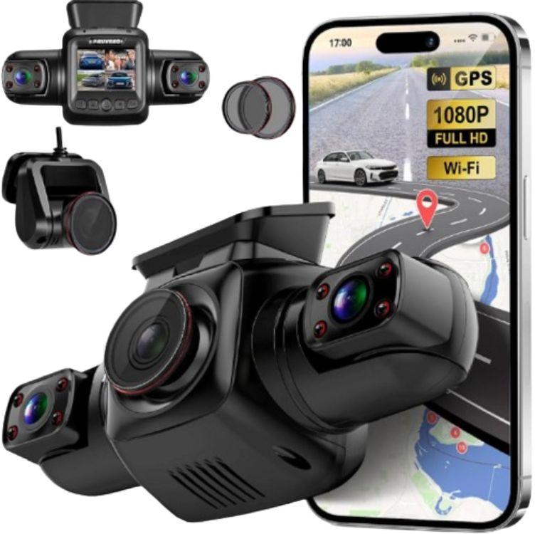 Pruveeo  D90-4CH-128GB Dash Cam - Black - Excellent