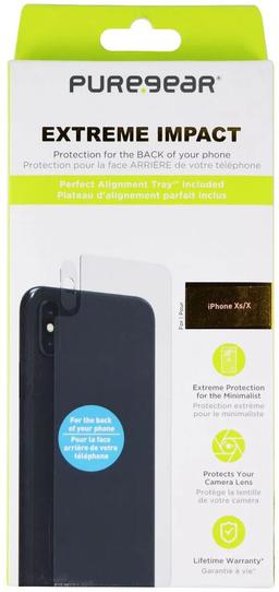 PureGear Extreme Impact Back Screen for iPhone Xs/X - Clear