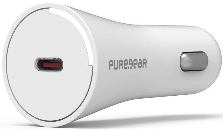 PureGear  Light Speed 25W USB-C Car Charger - White - Brand New
