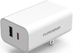 PureGear LightSpeed (42W) USB-C and USB-A Wall Charger - White