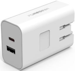 PureGear LightSpeed (42W) USB-C and USB-A Wall Charger - White