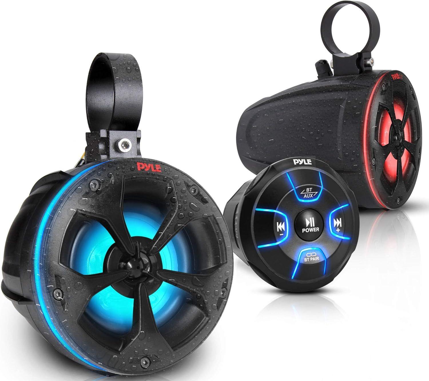 Pyle  2-Way Waterproof Off-Road Speakers PLUTV48KBTR - Black - Excellent