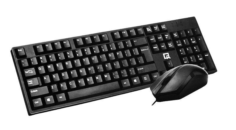 QR  Wired keyboard and Optical mouse (QR-70) - Black - Excellent