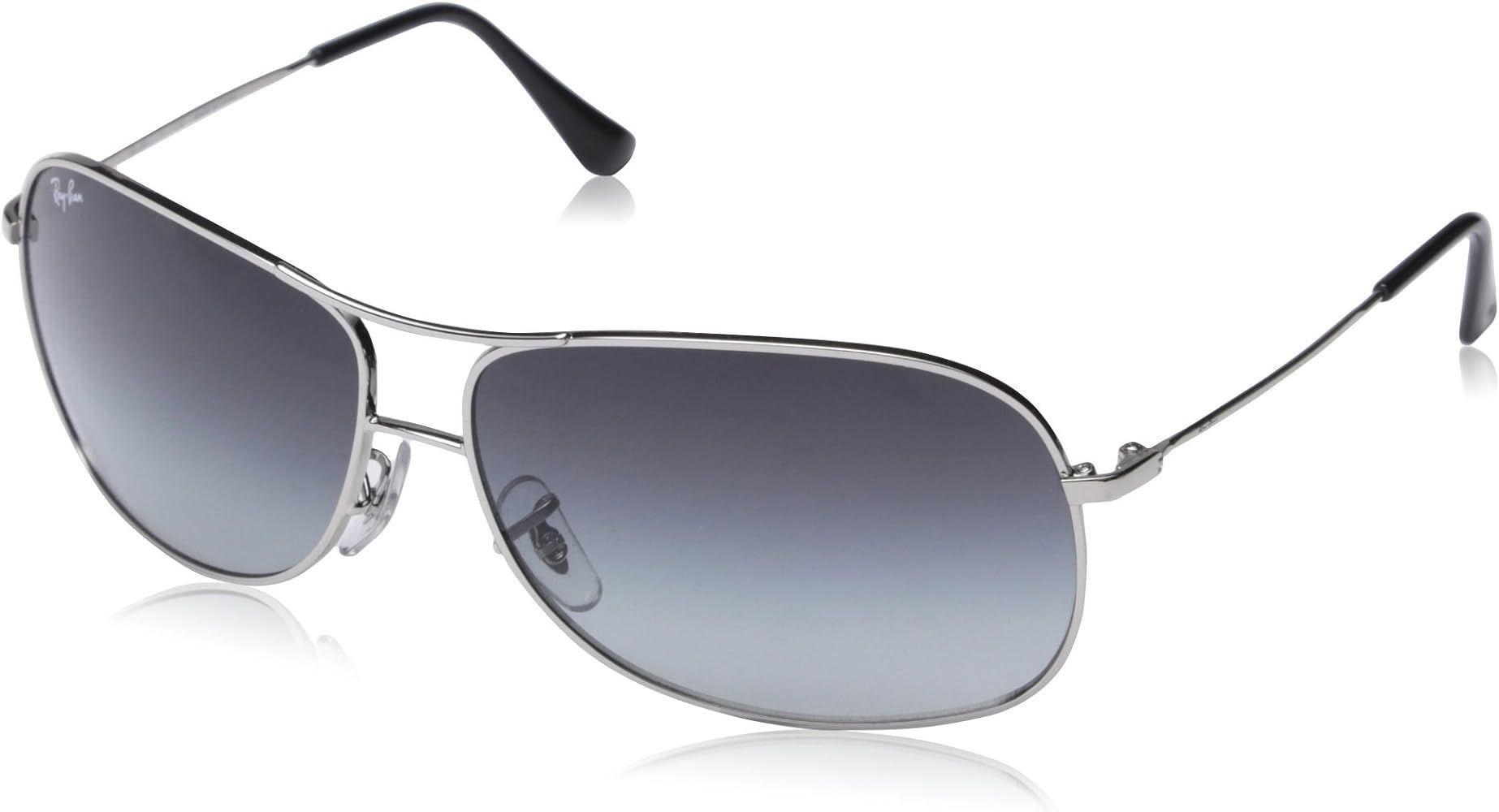 Ray-Ban Metal Aviator Sunglasses Frame RB3267 - Silver / Grey Lenses