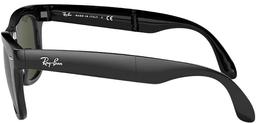 Ray-Ban RB4105 Folding Wayfarer Square Sunglasses - Black Frame/Green Lens