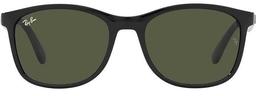 Ray-Ban RB4374 Square Sunglasses - Black Frame/Green Lens