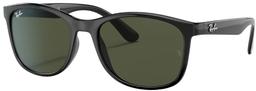 Ray-Ban RB4374 Square Sunglasses - Black Frame/Green Lens