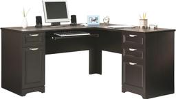 Realspace Magellan 59"W L-Shape Corner Desk - Brown