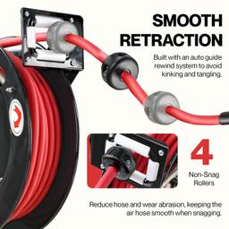 ReelWorks Air Hose Reel L815153A - Red