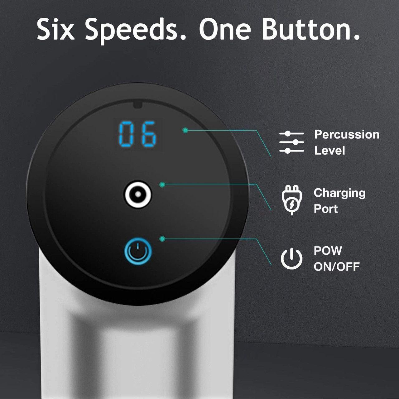 Ribex A6 Pro Deep Tissue Muscle Massage Gun - Silver