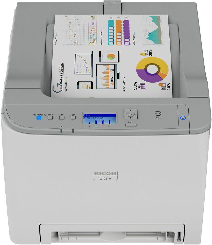 RICOH C125 P Color Laser Printer - Gray