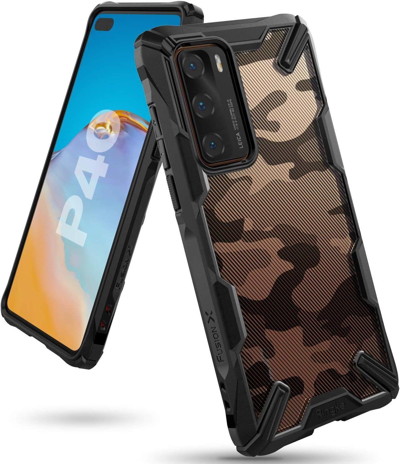 Ringke  Fusion X Phone Case for Huawei P40 - Camo Black - Brand New