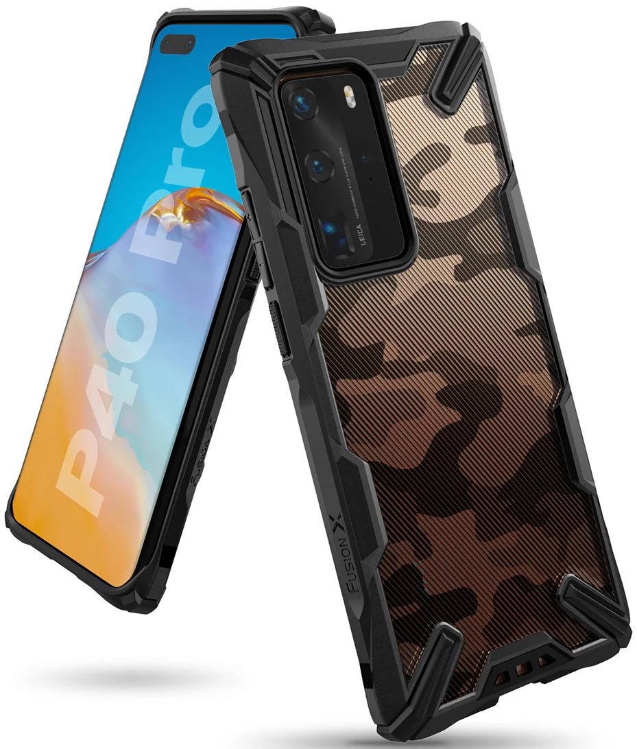 Ringke Fusion X Phone Case for Huawei P40 Pro - Camo Black