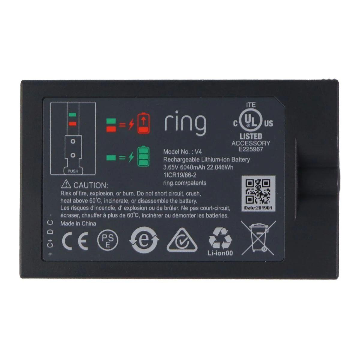Ring  (V4) Rechargeable 6040mAh Battery Pack - Grey - Brand New