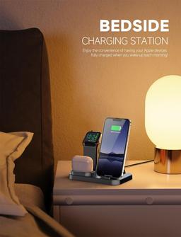 RJR Updated 3 in 1 Charging Station for Apple Devices - White