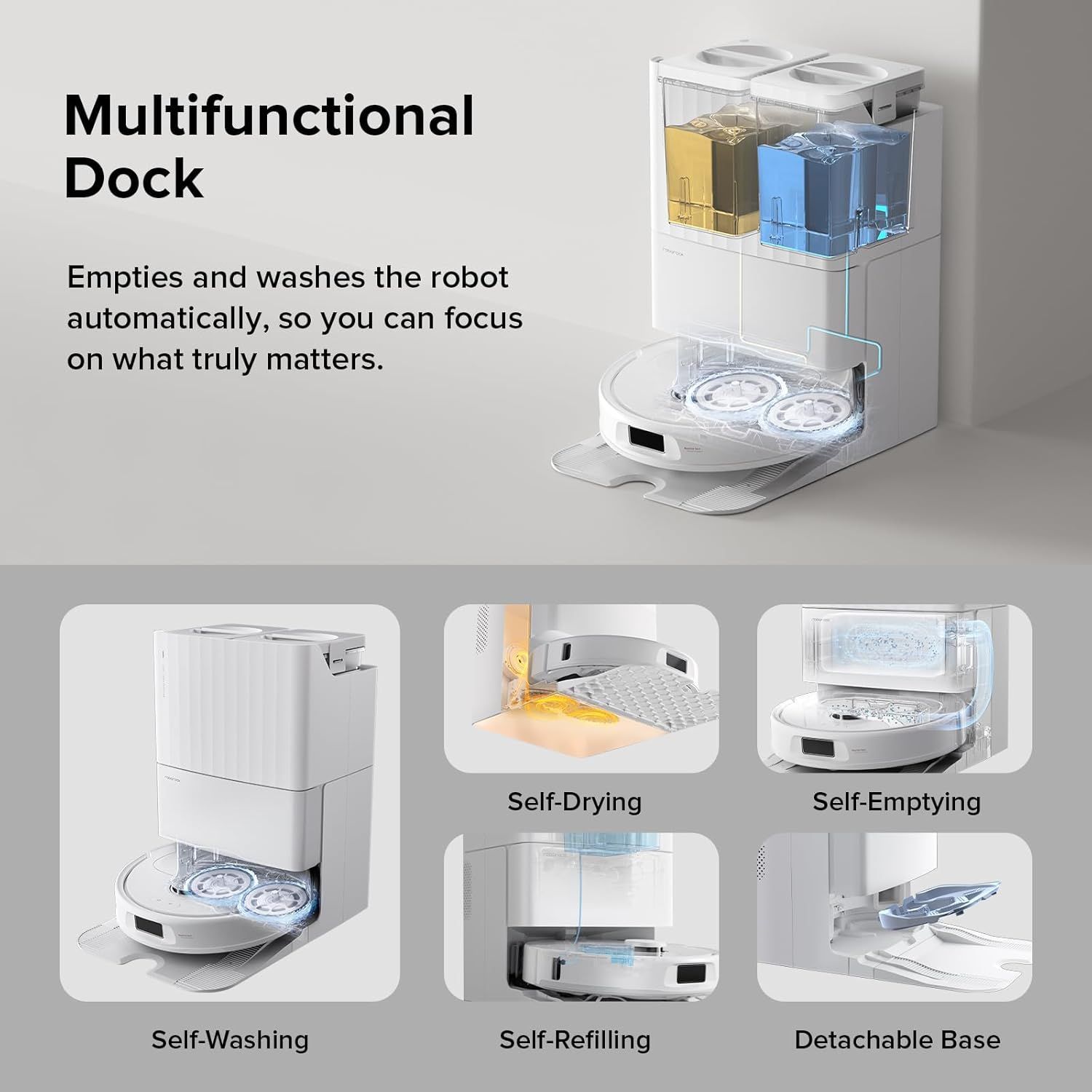 Roborock Qrevo S Robotic Vacuum Cleaner - White