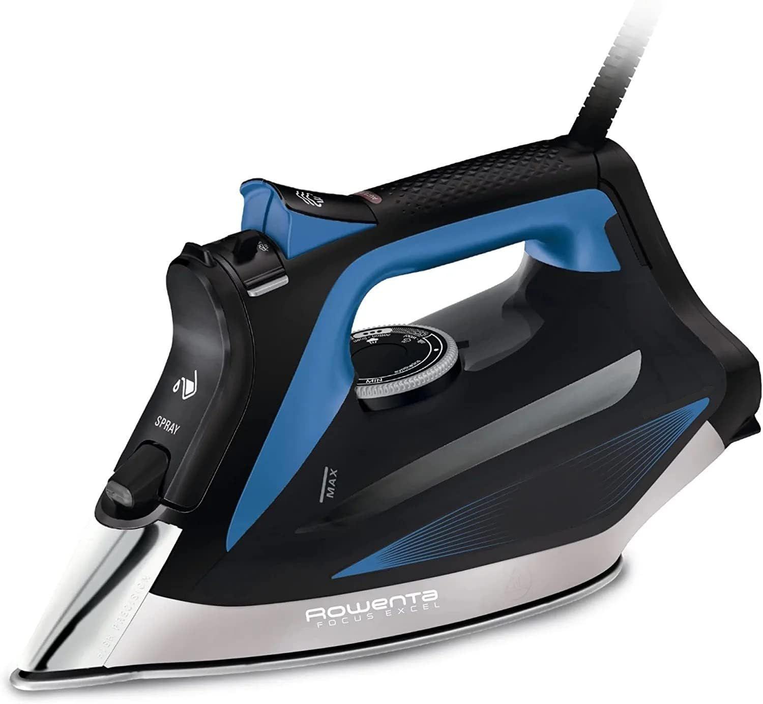 Rowenta  Focus Excel Steam Iron | DW5360 - Black/Blue - Excellent