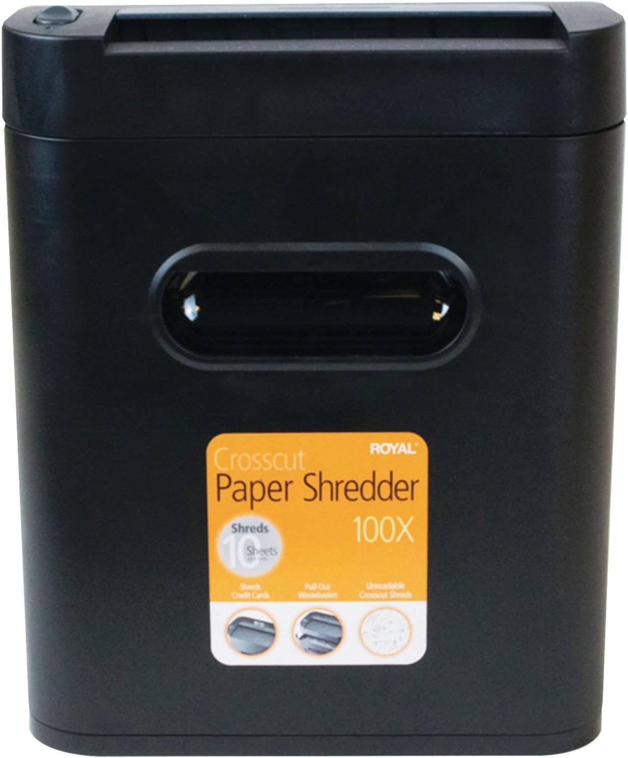 Royal 29171y 100x 10-Sheet Crosscut Shredder - Black