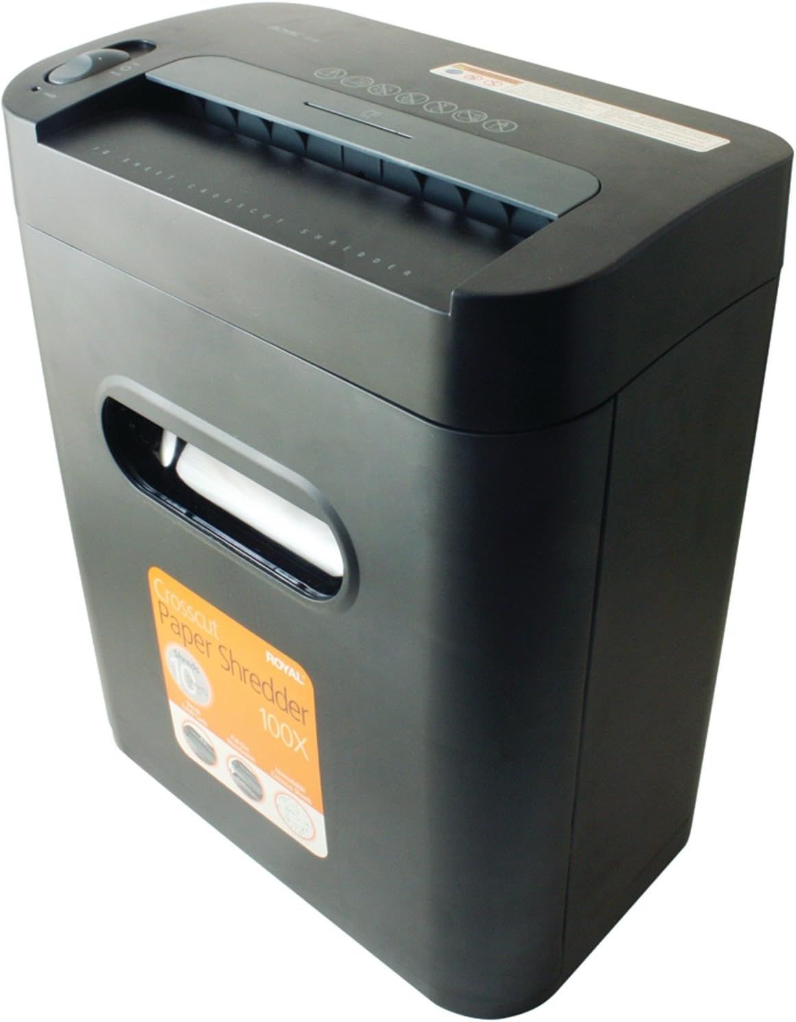 Royal 29171y 100x 10-Sheet Crosscut Shredder - Black