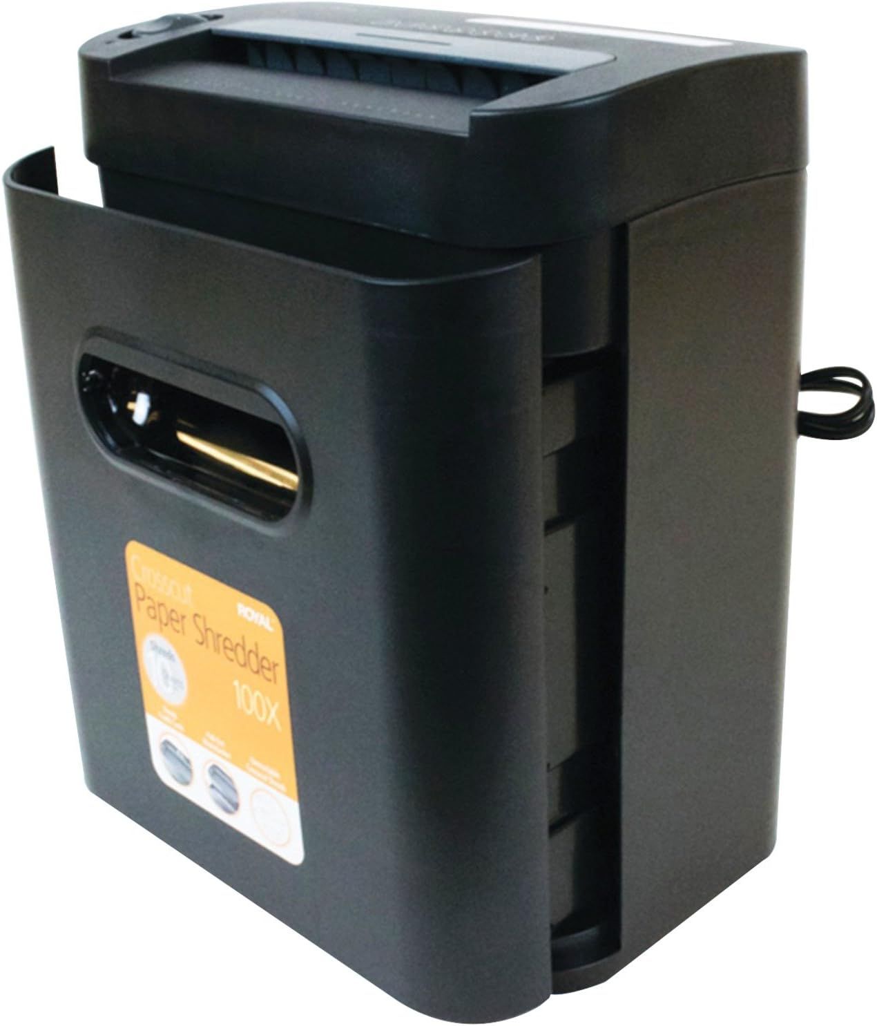 Royal 29171y 100x 10-Sheet Crosscut Shredder - Black