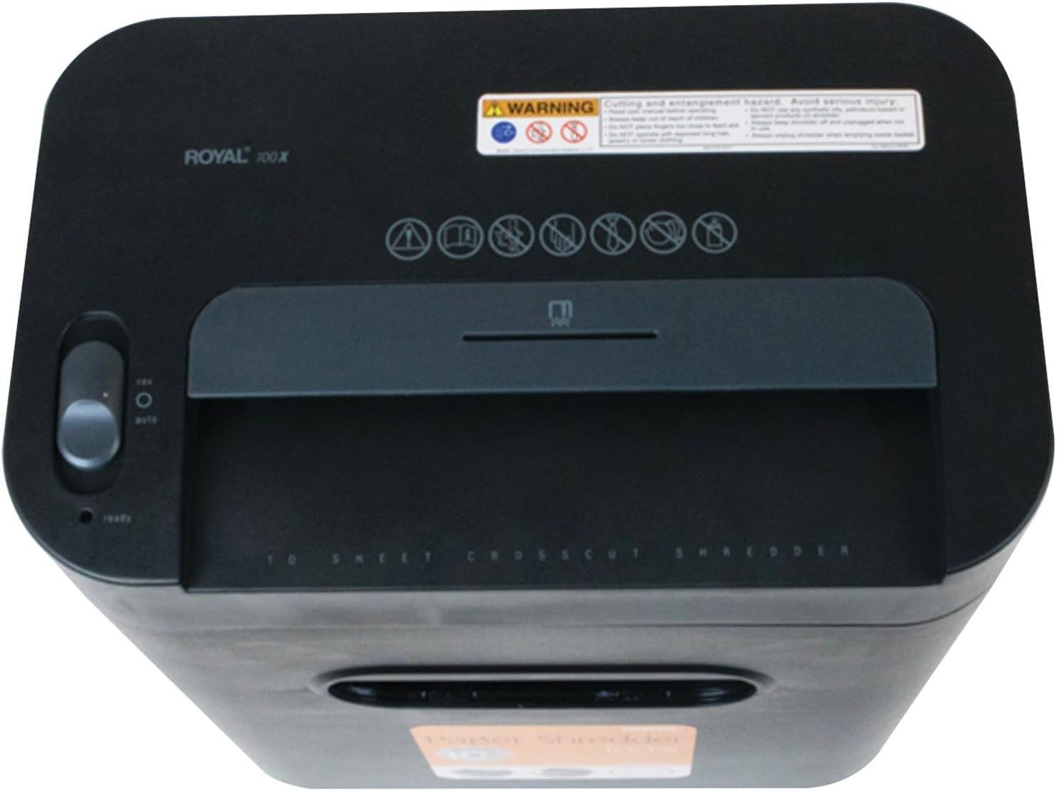 Royal 29171y 100x 10-Sheet Crosscut Shredder - Black